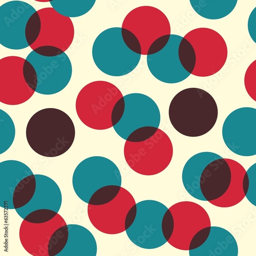 Vector - Illustration of colorful retro circles or bubbles