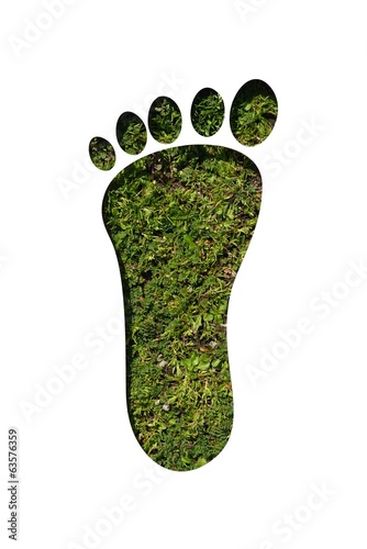 cut out foot on grass