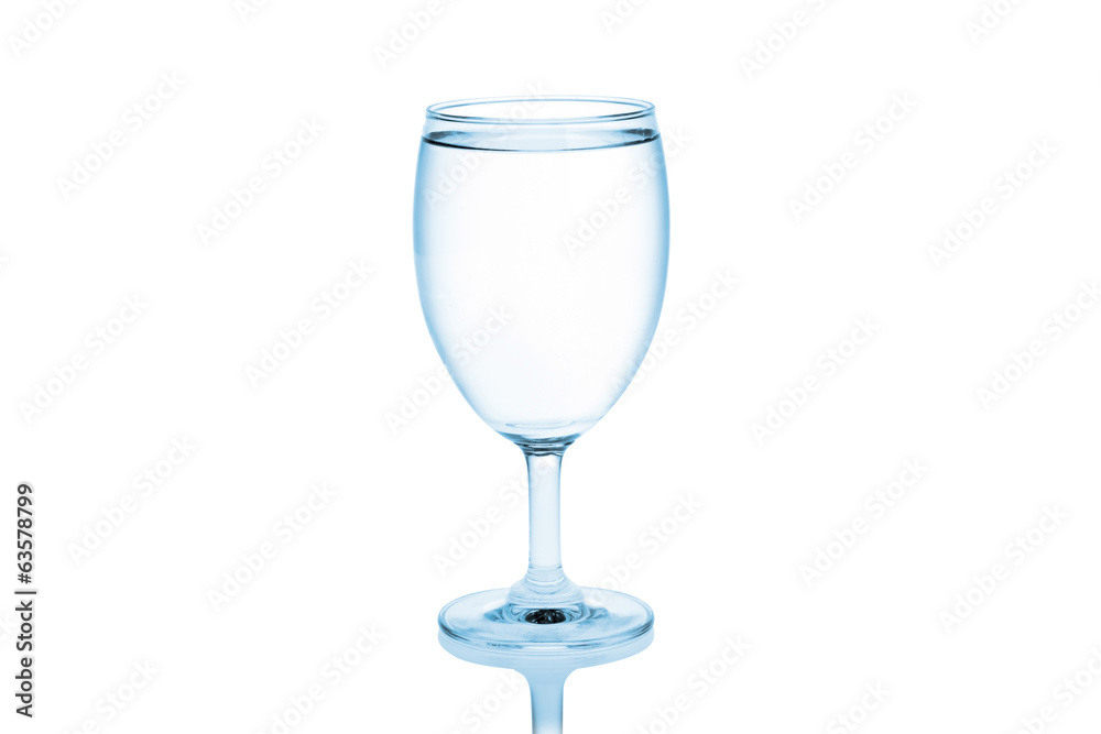 glass of water isolated on a white background.