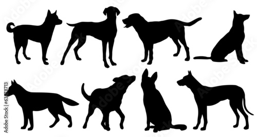 dog silhouettes