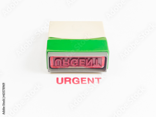 stamp with urgent in red ink