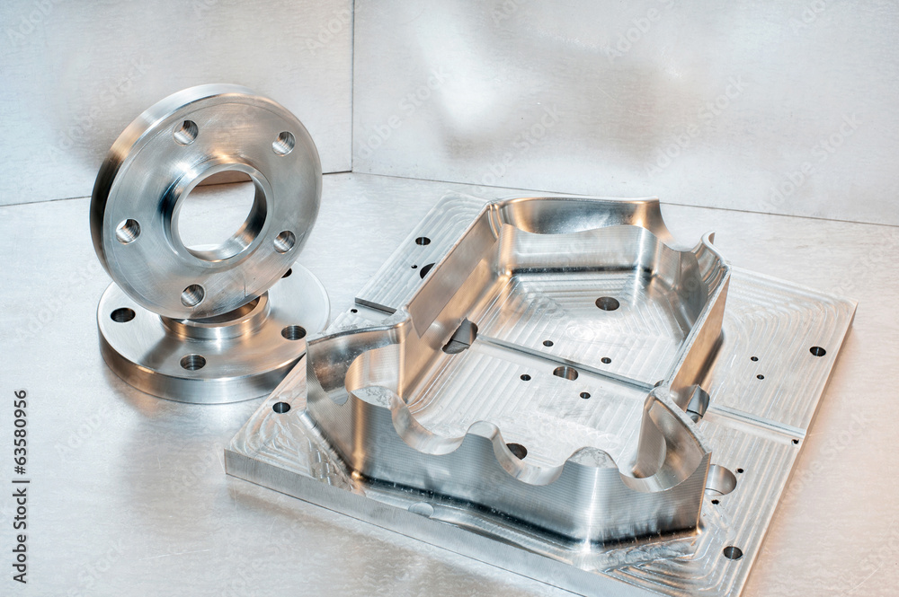 Metal mold and steel flanges. Milling industry. CNC technology. Metal mold and steel flanges. Milling industry. CNC technology.