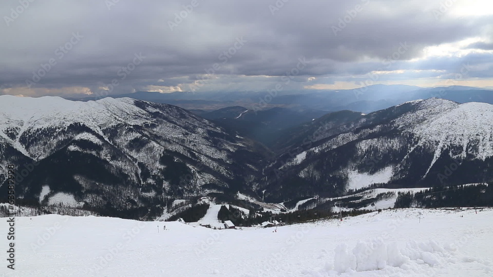 cloud smoke in Slovakia mountain Jasna cloud smoke in Slovakia mountain Jasna