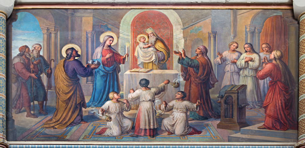 Fototapeta premium Vienna - Presentation Jesus in the Temple in Carmelites church