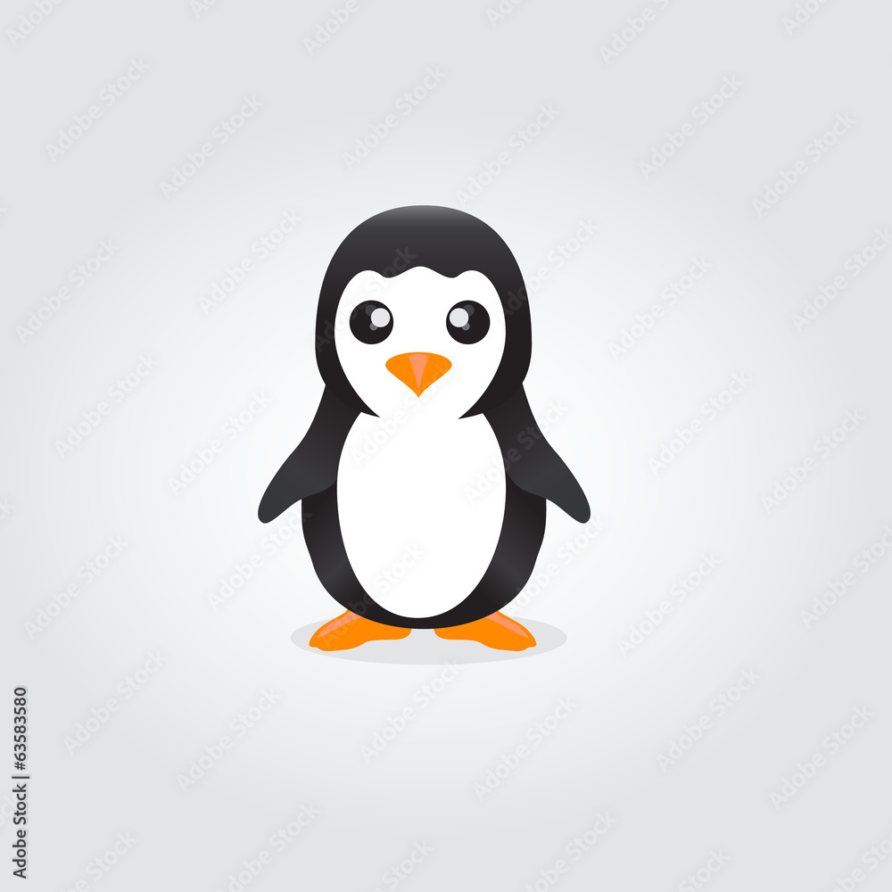 Fototapeta premium cute cartoon penguin vector