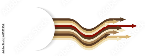 the wavy arrows with blank badge