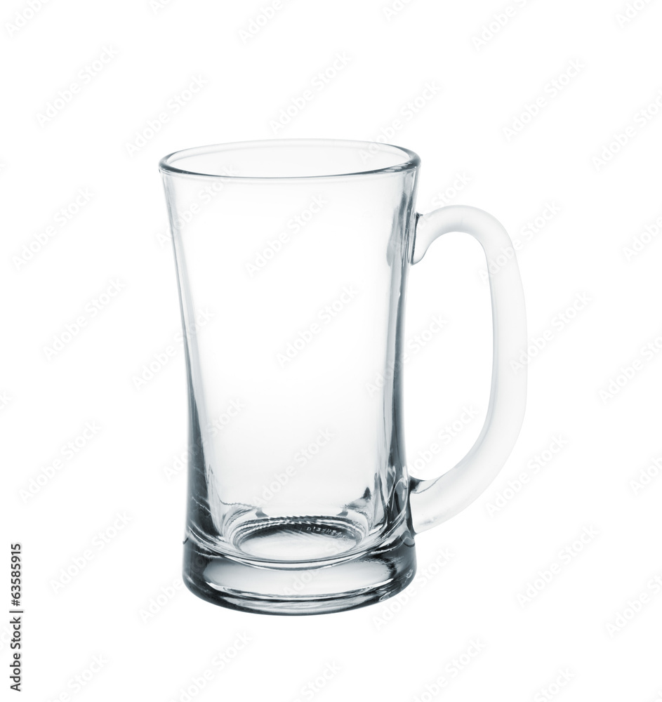 Empty glass on white. Empty glass on white.