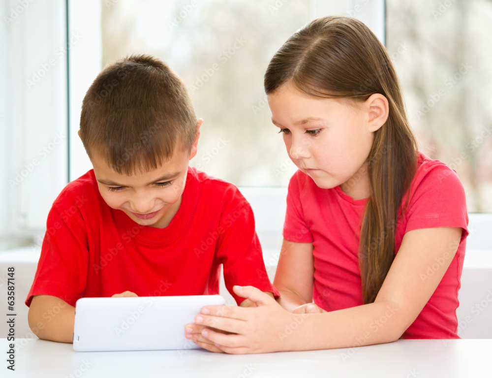 Children are using tablet Children are using tablet