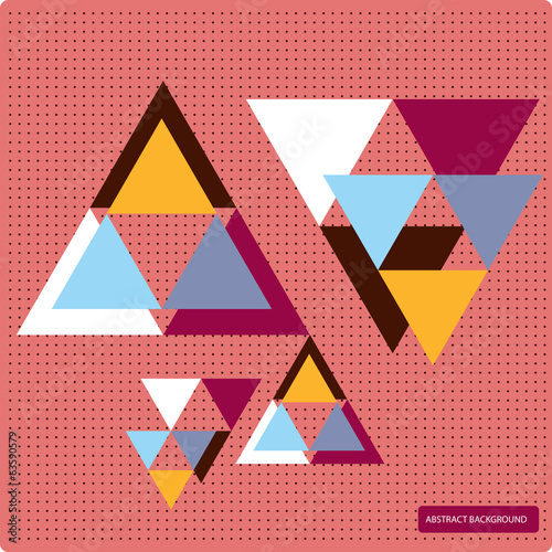 Vector pattern with colorful geometric shapes, triangles,lines.Colorful backdrop, seamless background pattern, retro style banner.