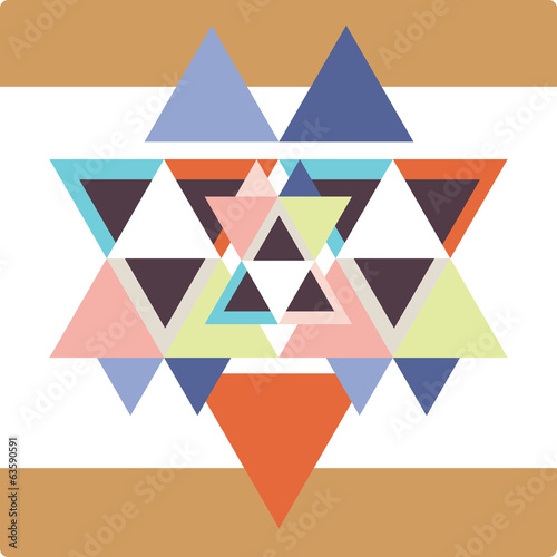 Vector pattern with colorful geometric shapes, triangles,lines.Colorful backdrop, seamless background pattern, retro style banner.