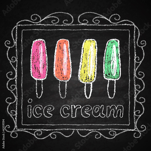 Hand drawn restaurant menu elements.