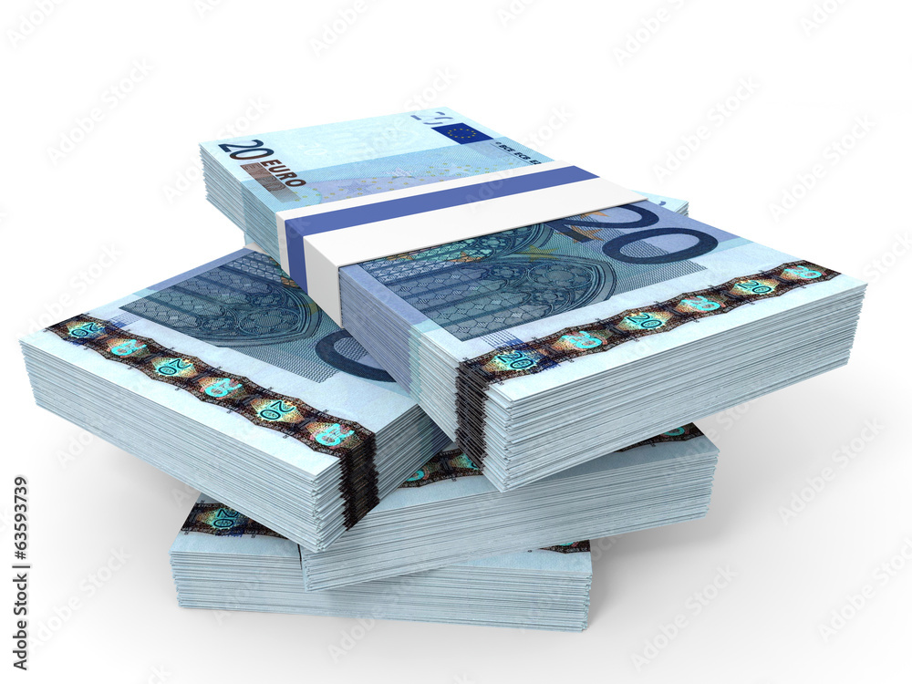 Stack of EURO banknotes. Stack of EURO banknotes.