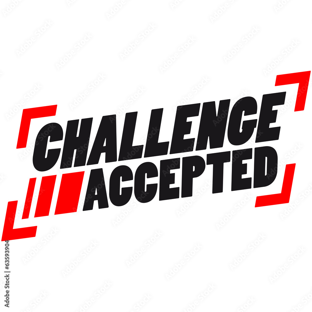 Logo Challenge Accepted Stock Illustration | Adobe Stock