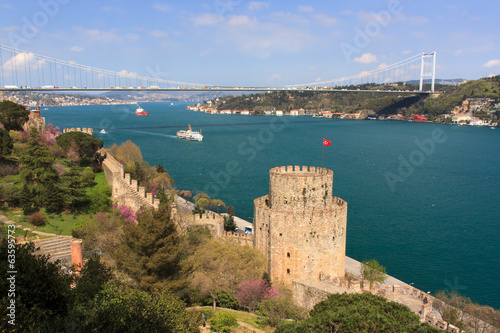 Istanbul Rumeli Fortress in spring