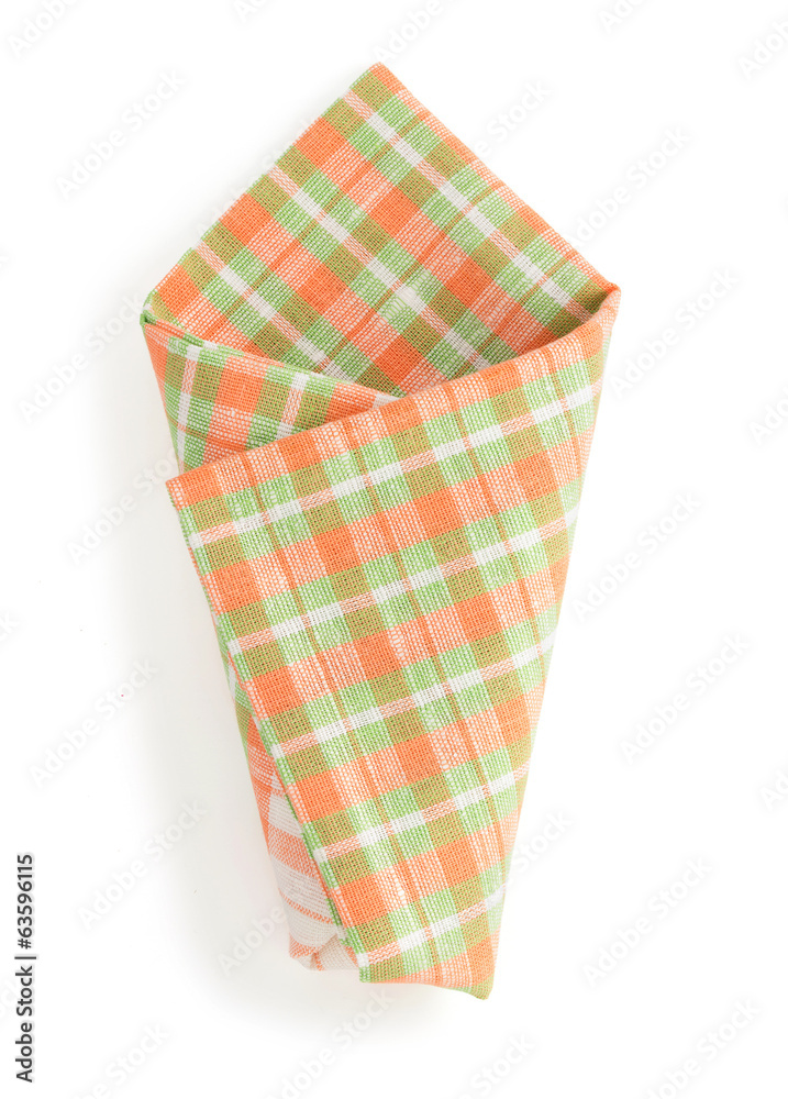 folded napkin on white folded napkin on white