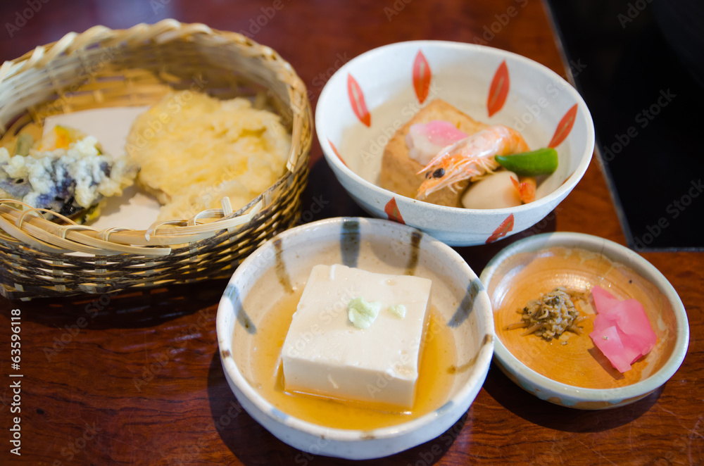 Japanese Bento set contain varieties of vegetables Japanese Bento set contain varieties of vegetables