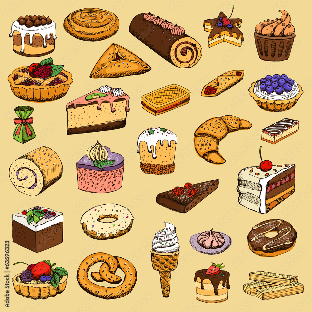 Collection of sweet pastries