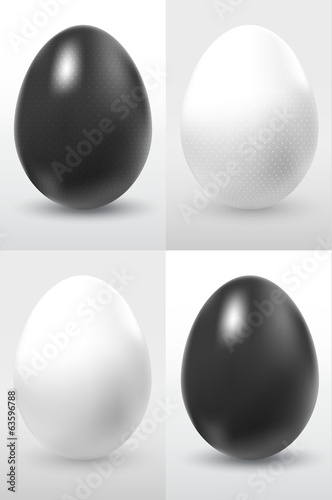 eggs black and white