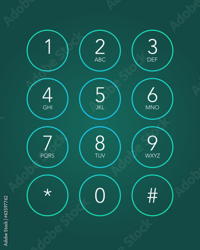 phone keypad in touchscreen device