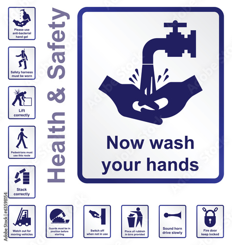 Construction related health and safety sign