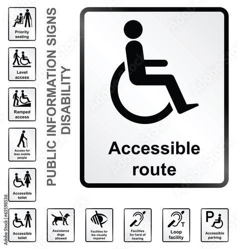 disability related public information signs