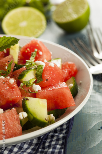 Healthy Organic Watermelon Salad