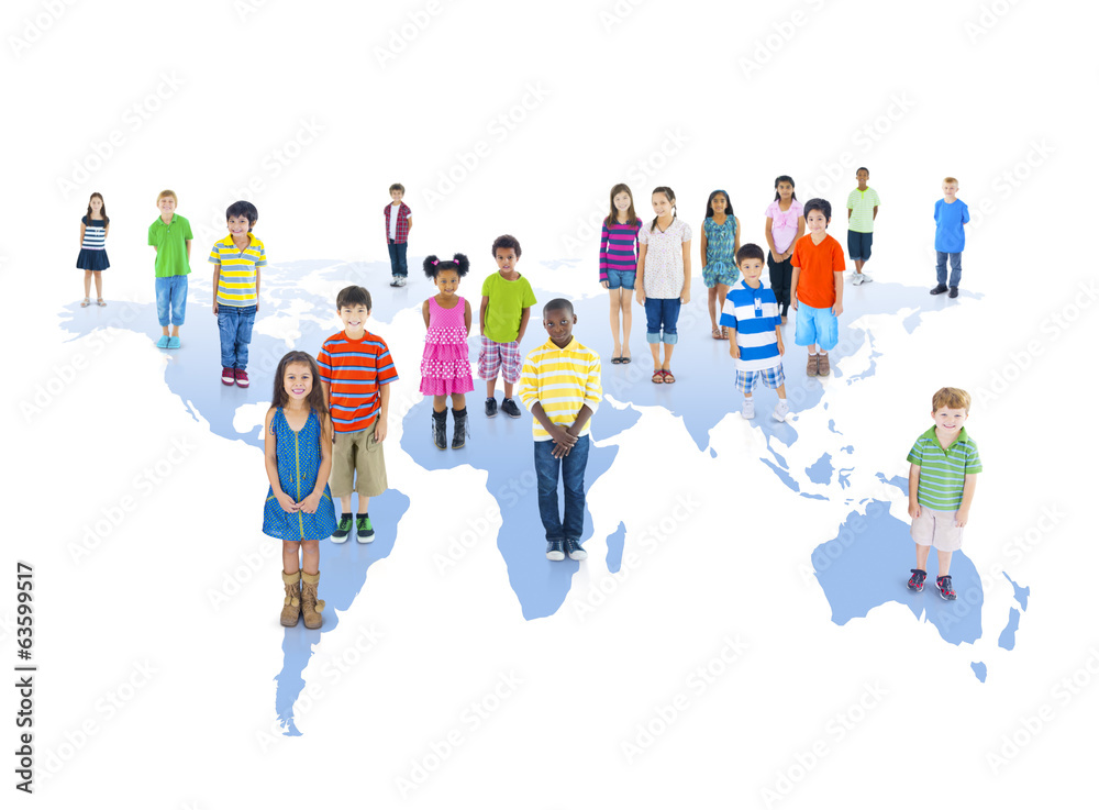 Fototapeta premium Group of Multiethnic Children