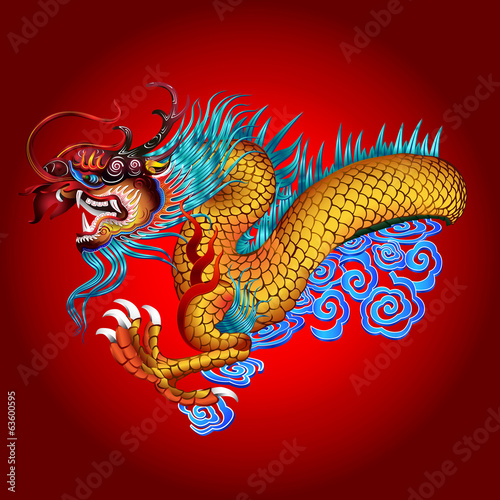 illustration of dragon icon vector