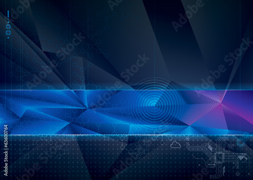 Abstract technology with geometric background.