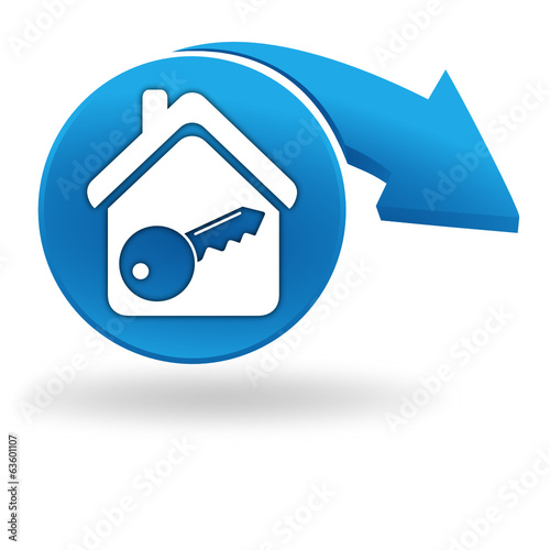 alarme habitation sur bouton bleu