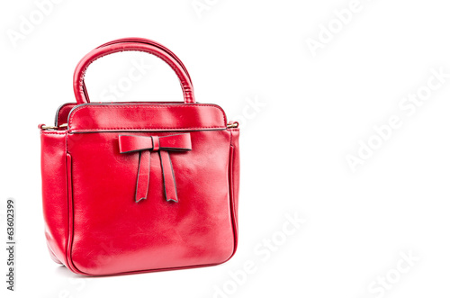 Handbag isolated white background