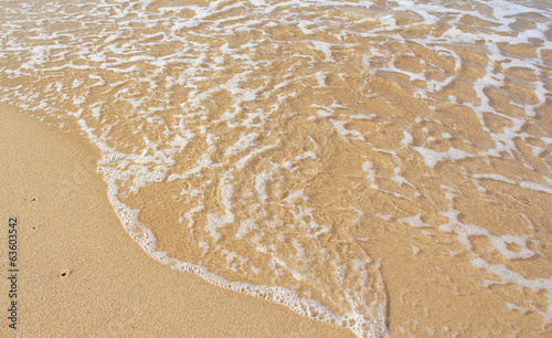 Sand beach and wave