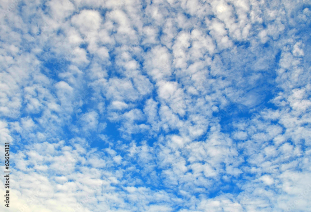 Photo: Blue sky and white clouds.