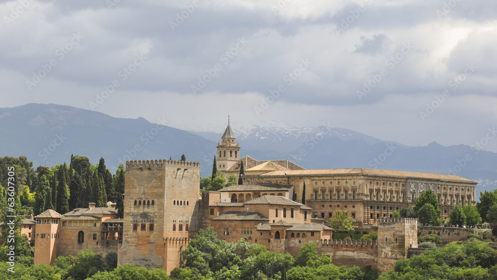 Granada, Alhambra, Altstadt, Frühling, Spanien
