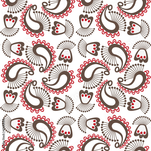 Seamless cashmere pattern illustration vector