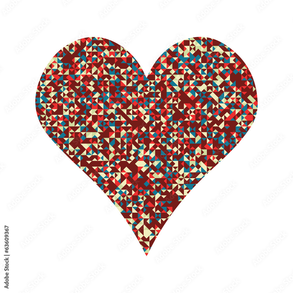 Vector Pixel Heart illustration Vector Pixel Heart illustration