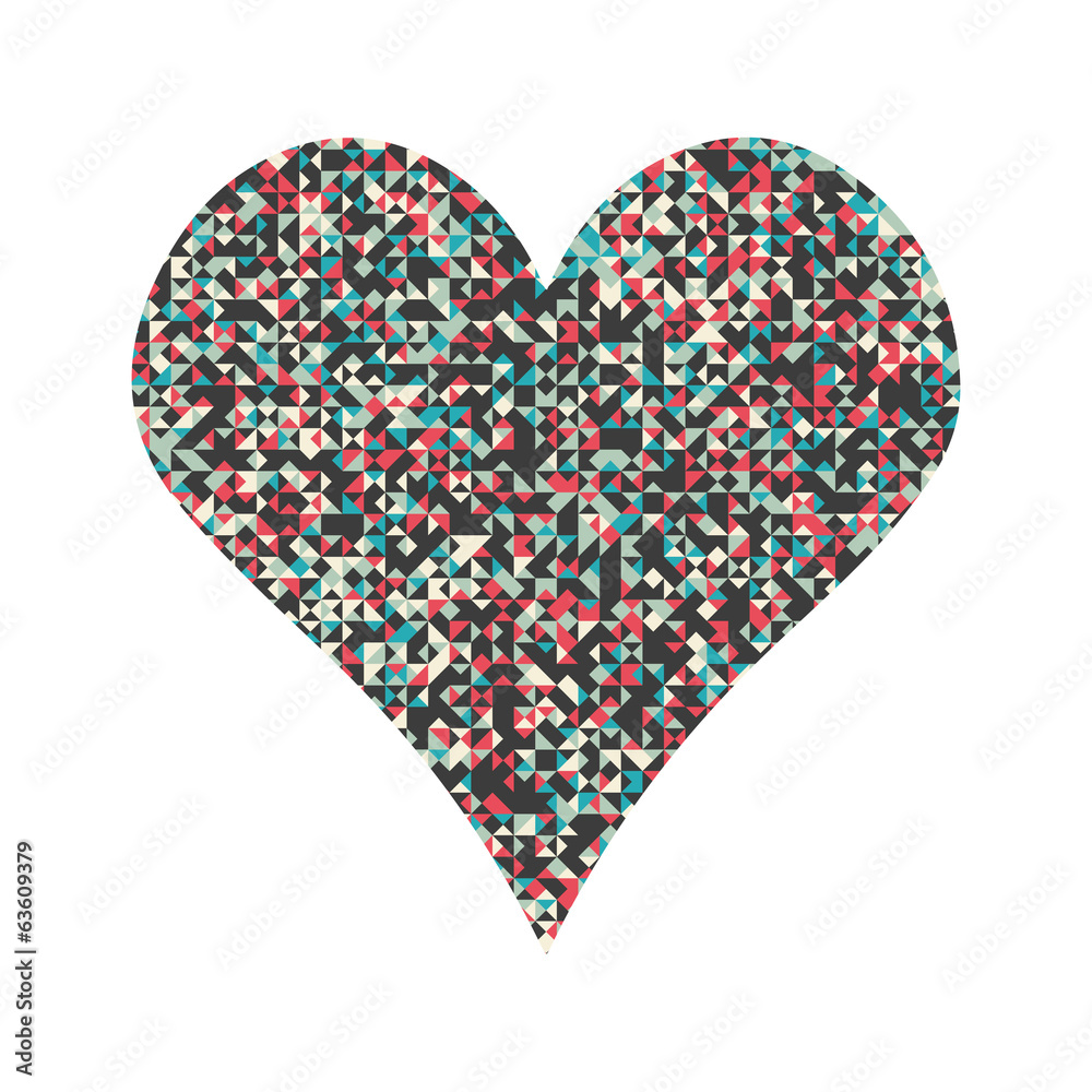Vector Pixel Heart illustration