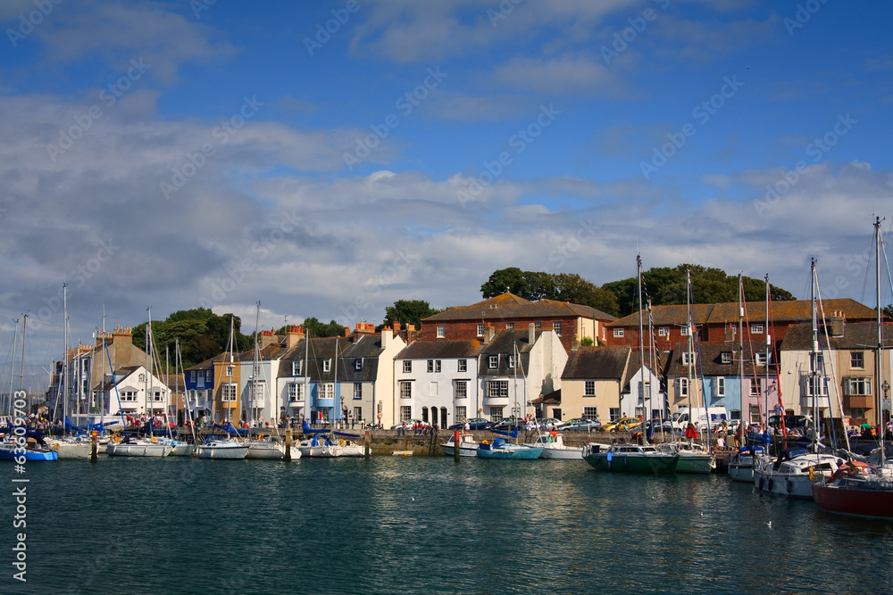 Obraz premium Harbor in town of Waymouth, UK.
