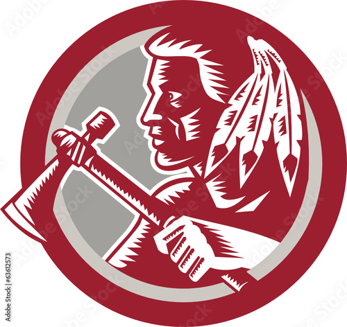 Native American Tomahawk Warrior Circle