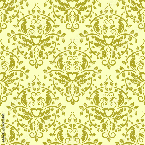 vector seamless backdrop. damask pattern. flower wallpaper
