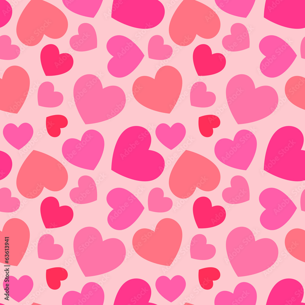 pink heart seamless pattern