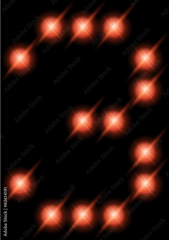 LED digits. LED digits.