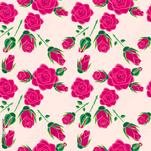 rose seamless pattern. EPS 10. no transparency  no gradient