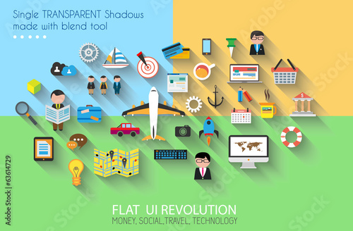 Flat Style UI Icons to use for your business project