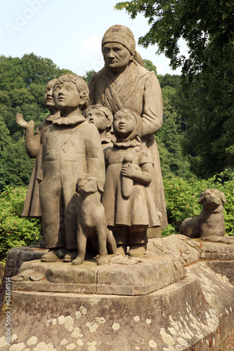 Monument Grandma with children. Czech Republic photo