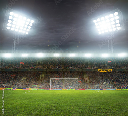 stadium with fans