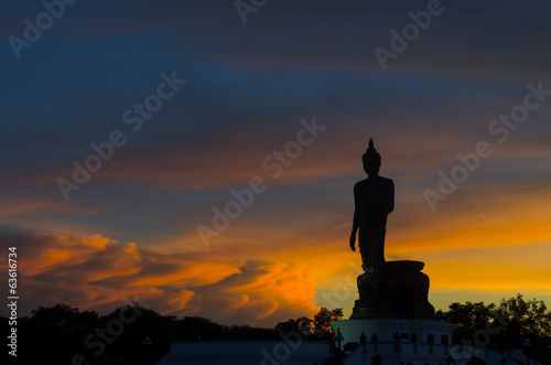 Buddhist park in the Phutthamonthon district, Buddha Monthon. Nakhon Pathom Province of Thailand. © chokniti