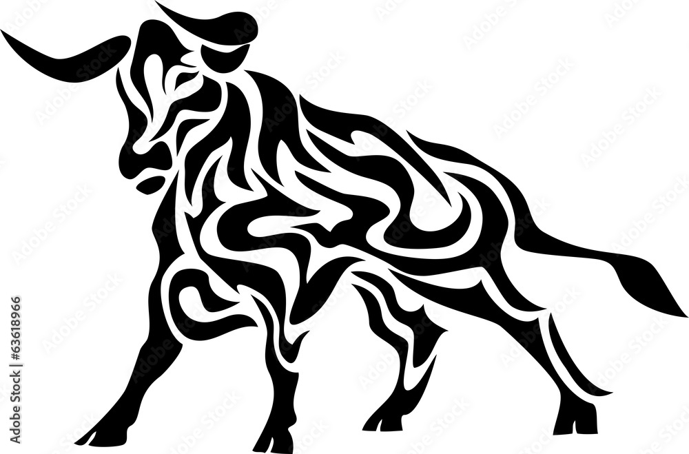 bull tribal Stock Vector | Adobe Stock