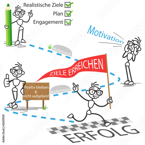 Strichmännchen, Ziele erreichen, Erfolg