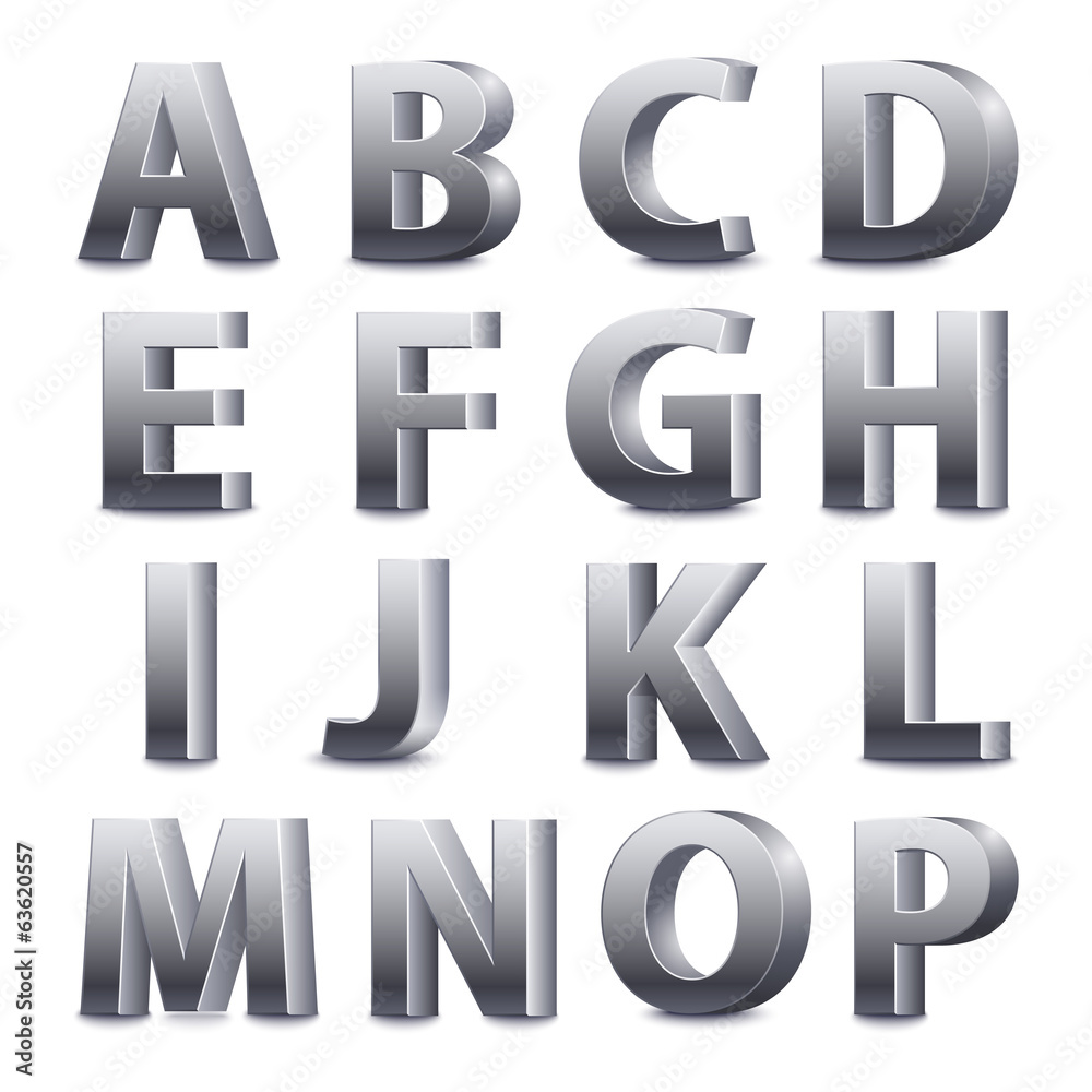 Big silver letters standing Big silver letters standing